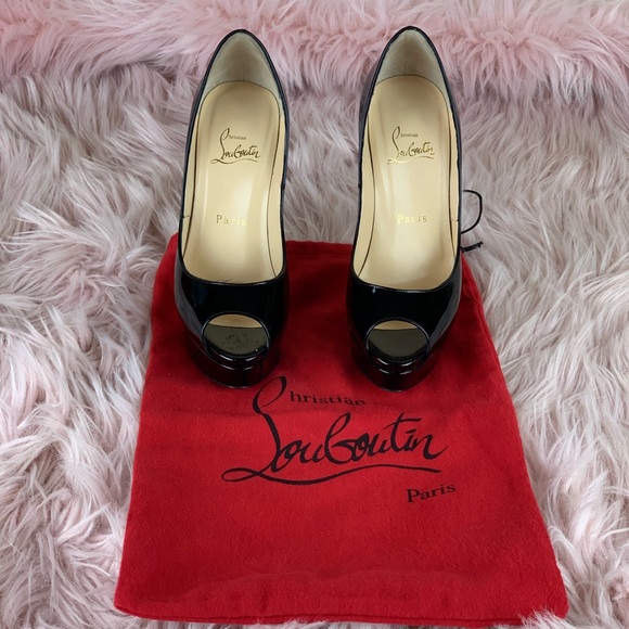 Christian Louboutin Lady Black 150 Patent 36.5 - Picture 1 of 8